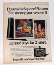 vintage 1971 Polaroid Square Shooter PRINT AD christmas pics - £11.86 GBP