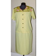 Frank&#39;s Fashions-Cherokee 2Pc Women&#39;s Yellow Skirt &amp; Top Set Size: 3X - $22.19