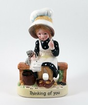 American Greetings Figurine "Thinking Of You" 5 3/4" Tall Ceramic Vintage - $12.99
