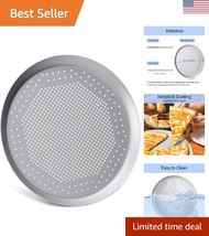 Premium 12-Inch Perforated Pizza Pan with Nonstick Coating - Heavy-Duty ... - $27.43
