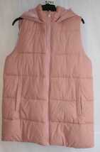 SHEIN PINK SIZE SMALL PUFFER VEST WITH HOOD FRONT POCKETS #8293 - $11.70