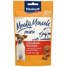 Vitakraft Meaty Morsels Mini Chicken Recipe with Beef, Carrots Dog Treat 1.69 oz - £6.56 GBP