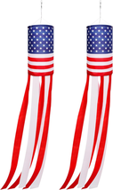 American US Flag Windsock 2Pcs 40 Inch Stars and Stripes for Flag Day an... - $19.62