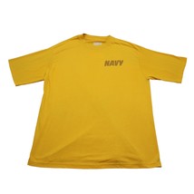 US Navy Shirt Mens XL Yellow Short Sleeve Crew Neck Graphic Print Pullov... - $15.72
