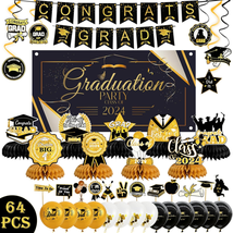 2024 Graduation Party Decorations - 64Pcs Class of 2024 Graduation Party Decorat - £27.64 GBP