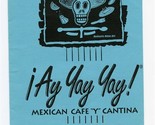 Ay Yay Yay Mexican Cafe Y Cantina by Anita&#39;s Menu S Manhattan Tampa Flor... - $17.82