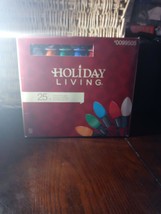 Holiday Living 25 Ct. Smooth C9 Christmas Multi Colored Large Lights - £27.50 GBP