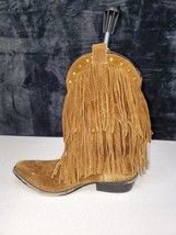 Smoky Mountain Cowgirl Boots Womens Size 4 Brown Suede Leather Casual Fringed - £18.75 GBP