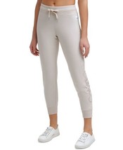 Calvin Klein Womens Performance Embroidered-Logo Sweatpants, Nu Beige,XX-Large - £54.43 GBP