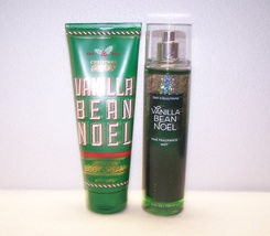 Bath &amp; Body Works Vanilla Bean Noel 2 Piece Set - Body Cream &amp; Mist - £17.14 GBP