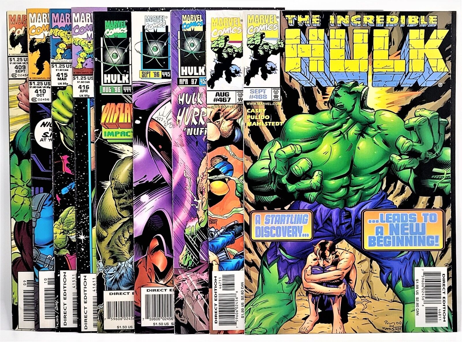 Primary image for The Incredible Hulk Vol. 1 Nine Issues Published By Marvel Comics - CO2
