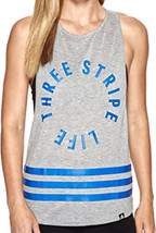 adidas Womens Graphic Fitness Tank Top Size X-Small Color Medium Grey/Blue - £21.81 GBP