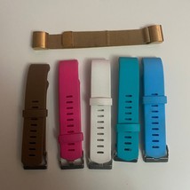 Bundle of 6 Silicone Metal Mesh Fitbit Charge 2 Watch Band lot 209 - £16.87 GBP