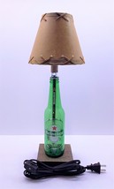 Complete Package Heineken Beer Bottle TABLE LAMP Candelabra Bulb &amp; Laced Shade - £43.92 GBP