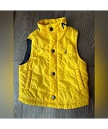 Nautica Bright Yellow Puffer Vest Quilted Outerwear Kids 12M - $266.09 MXN