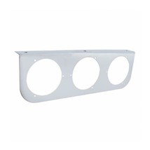 United Pacific Stainless Steel Light Bracket W/ Three 4&quot; Light Cutouts 20428 - £47.82 GBP