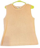 St. John Sport Tan Yellow Y2K Santana Crochet Knit  Sweater Tank Top Siz... - $47.96 CAD