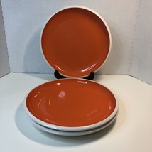 3 Dinner Plates Rachael Ray Rise Orange White 11&quot; - $24.74