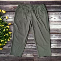 T By Talbots Crop Pants 2X Sage Green Lightweight 4 Way Stretch Pockets Capris  - £27.68 GBP