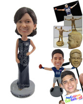 Personalized Bobblehead Bridesmaid Ready For The Ceremony Wearing A Fancy Expens - £71.97 GBP
