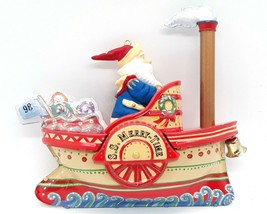 Hallmark Keepsake Ornament Cruising Into Christmas 1998 Handcrafted Tin - £6.28 GBP