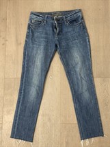 DL1961 Womens Angel Blue Denim Mid-Rise Jeans Sz 26 Modified Cut Offs 26&quot; inseam - £19.95 GBP