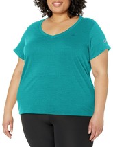 MSRP $25 Champion Plus Size Powerblend V-Neck Tee Green Size 1X - £4.38 GBP
