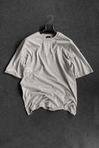 Men&#39;s Gray 2 Thread Basic Oversize T-shirt - £24.37 GBP