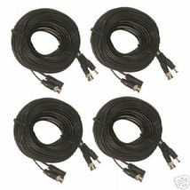 4 X 75Ft Cctv Video Cameras Cable Bnc+Power - £57.87 GBP