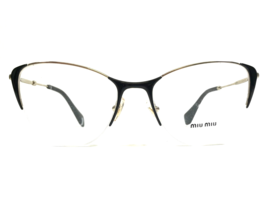 Miu Miu Eyeglasses Frames VMU50O 1AB-1O1 Black Gold Cat Eye Full Rim 53-18-140 - £114.69 GBP