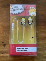 NWT The Simpsons Homer Head Earbuds In-Ear Headphones Microphone Portable - £15.49 GBP