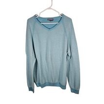 Tommy Bahama Men's 100% Pima Cotton Sweater Light Blue Reversible Large - $24.99