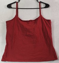 J. Jill Camisole Top Womens Large Red Knit Cotton Sleeveless Round Neck Stretch - £13.96 GBP