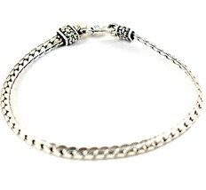 Sterling Silver Unique Design Handmade Solid Silver Chain Bracelet Women&#39;s Gift - £52.41 GBP