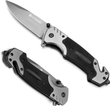 Tactical Knife Folding Knife EDC Knife Pocket Knife W Pocketclip &amp; Bottle Opener - £12.51 GBP