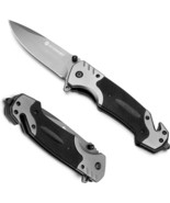 Tactical Knife Folding Knife EDC Knife Pocket Knife W Pocketclip &amp; Bottl... - £12.64 GBP