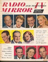 Radio And Television Mirror-Arthur Godfrey-Bing Crosby-Edgar Bergen-Oct-1950 - £40.33 GBP