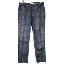 Jones New York Lexington Straight Leg Jeans Womens size 14 Black Gray Sn... - $24.29