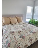 Vintage Ralph Lauren Full/Queen VILLANDRY Duvet Cover floral beige - $4,604.36 MXN