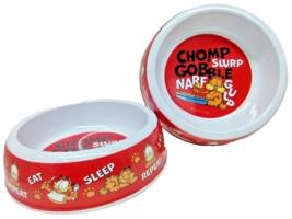 ( Lot 2 ) Garfield Dog, Cat Pet Kitten Food Water Pet Bowls Melamine - $22.76