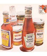 1966 Heinz 57 Condiments Advertisement Menu NFL Football Team Vtg DWII31 - $545.46 MXN