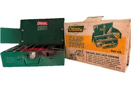 Vintage COLEMAN CAMP STOVE 2 Burner Model 421A Camping Outdoors Grill RV... - $89.05