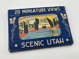 Vintage 1940s Utah Miniature Views Linen 20 Set in Mailer Curt Teich - $18.00