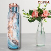 100% Pure Copper Water Bottle Leak-Proof AntiSlip Base Ayurvedic health ... - $24.73