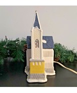 Christmas Village Square Faith Chapel Porcelain Lighted House 1995 Boxed... - $24.49