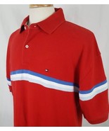 Vintage Tommy Hilfiger Polo Rugby Shirt Men’s XL Red Stripe S/S Color Block - £12.76 GBP
