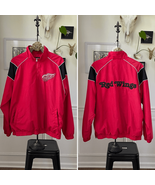 NHL Detroit Red Wings Red Applique 1/2 Zip Pullover Windbreaker XL - $44.64 CAD