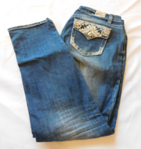 Love Nation Women&#39;s Ladies Size 10 Pants Blue Jeans Denim Button Missing NWT - £31.27 GBP