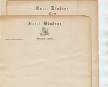 Hotel Windsor Abiline Texas 4 Sheets of Stationery First Hilton Hotel  - £37.89 GBP