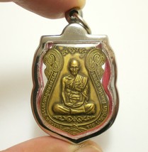 Lp Ruay Trimart 59 Wat Tako Thai Buddha Locket Amulet Pendant Miracle Rich Lucky - £31.80 GBP